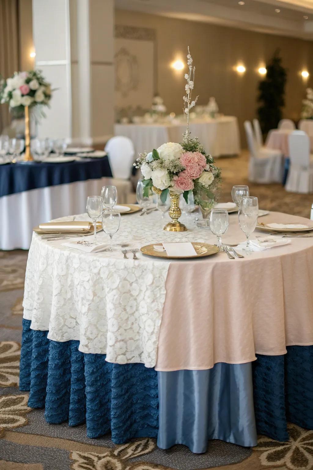 Layered coverings creating depth and intrigue.