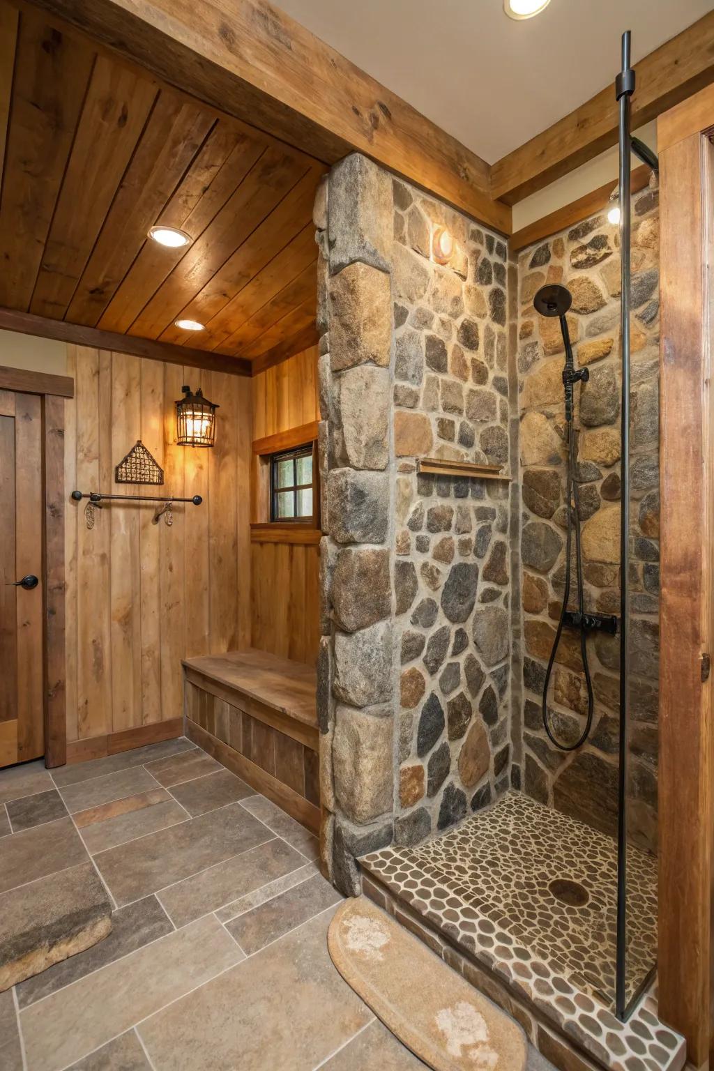 Varied stone configurations construct a vibrant and textured aesthetic.