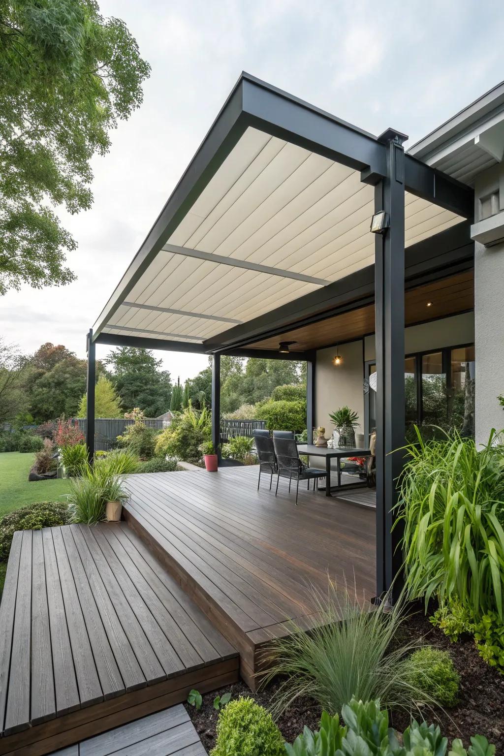 Custom overhangs propose tailored shade solutions.