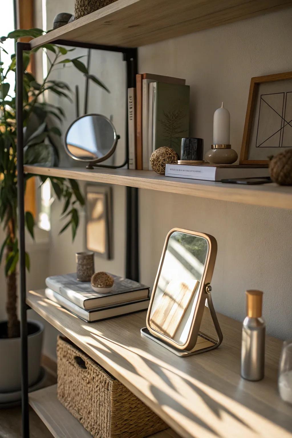 A small reflector bounces light and adds a delightful twist.