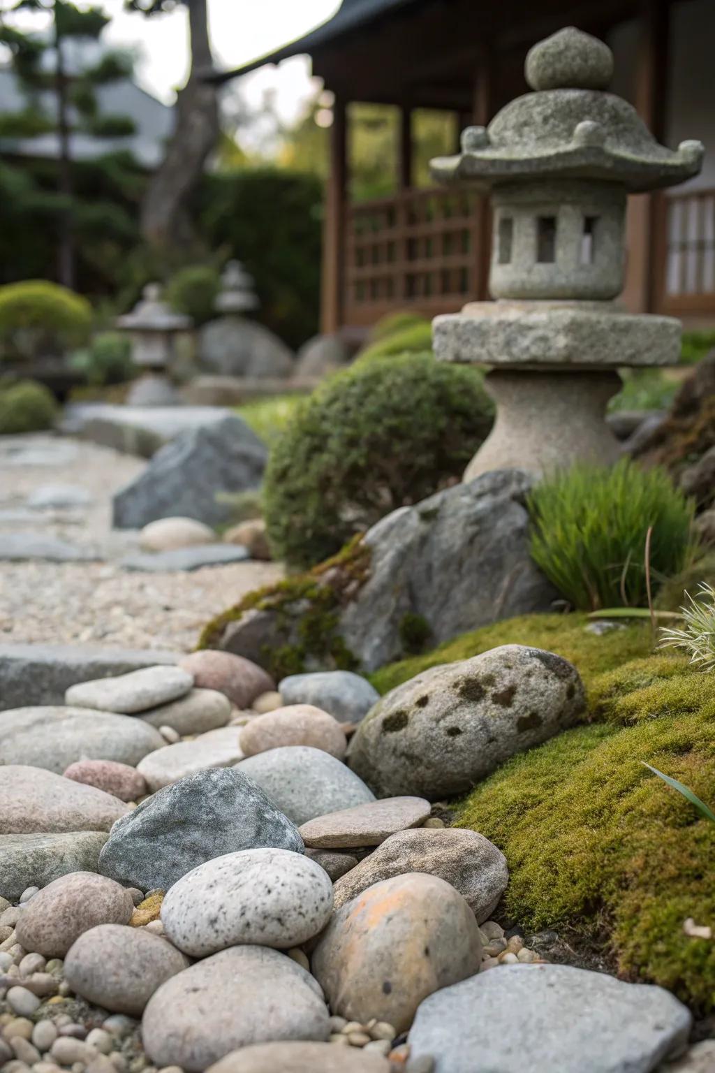 Stratified stones layer depth and texture onto garden landscapes.