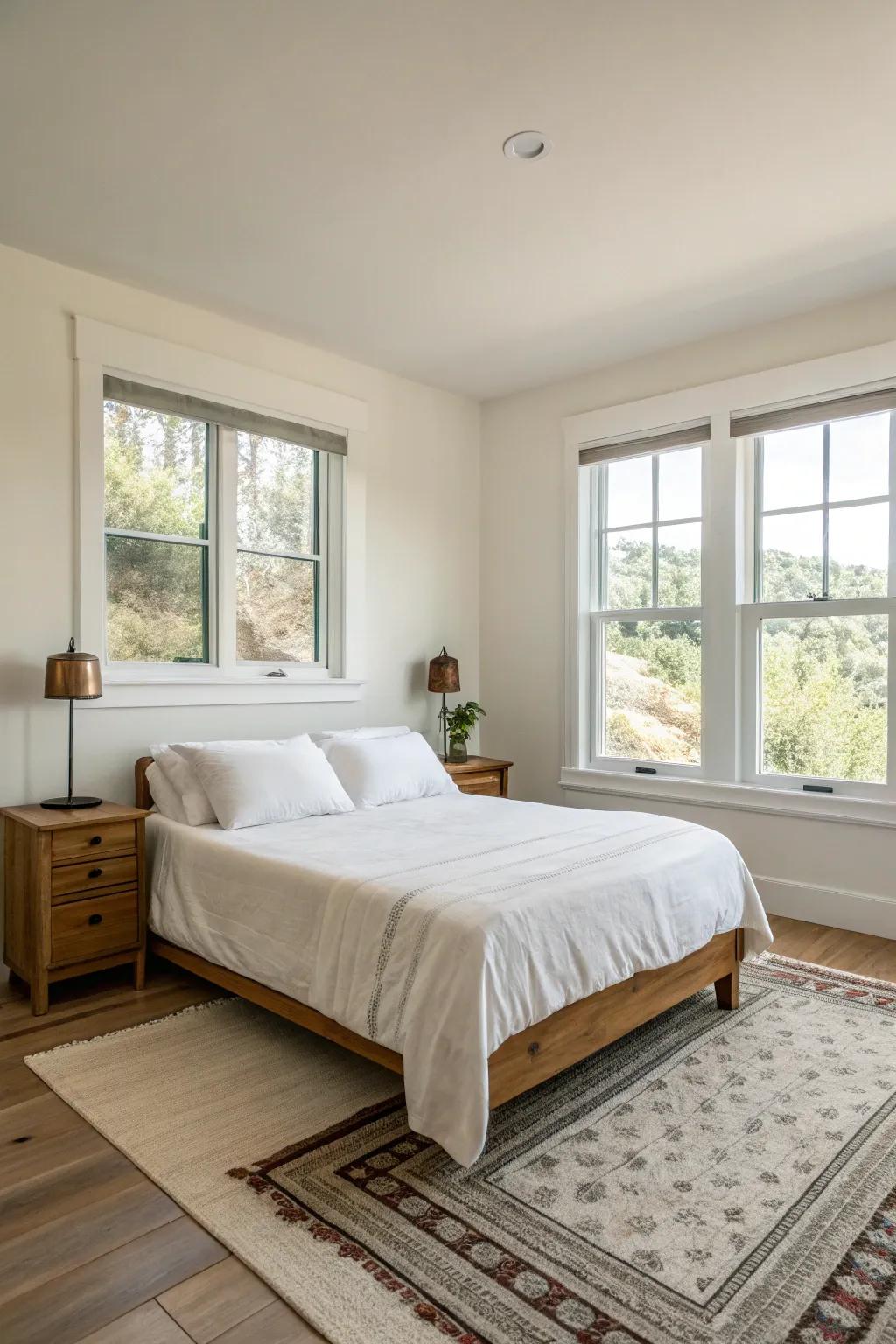 A minimalist design for a clean and peaceful boudoir.