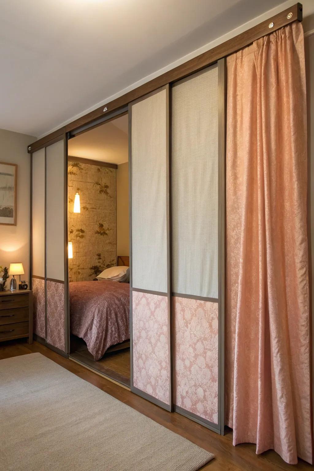 Delicate material panels for a warm, cozy feel.
