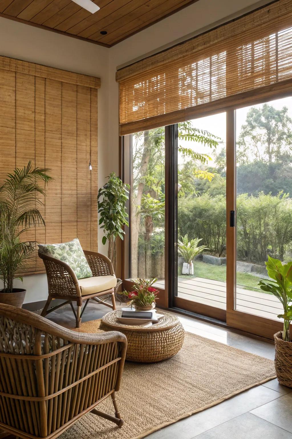 Reed shades bring a natural and eco-friendly vibe.