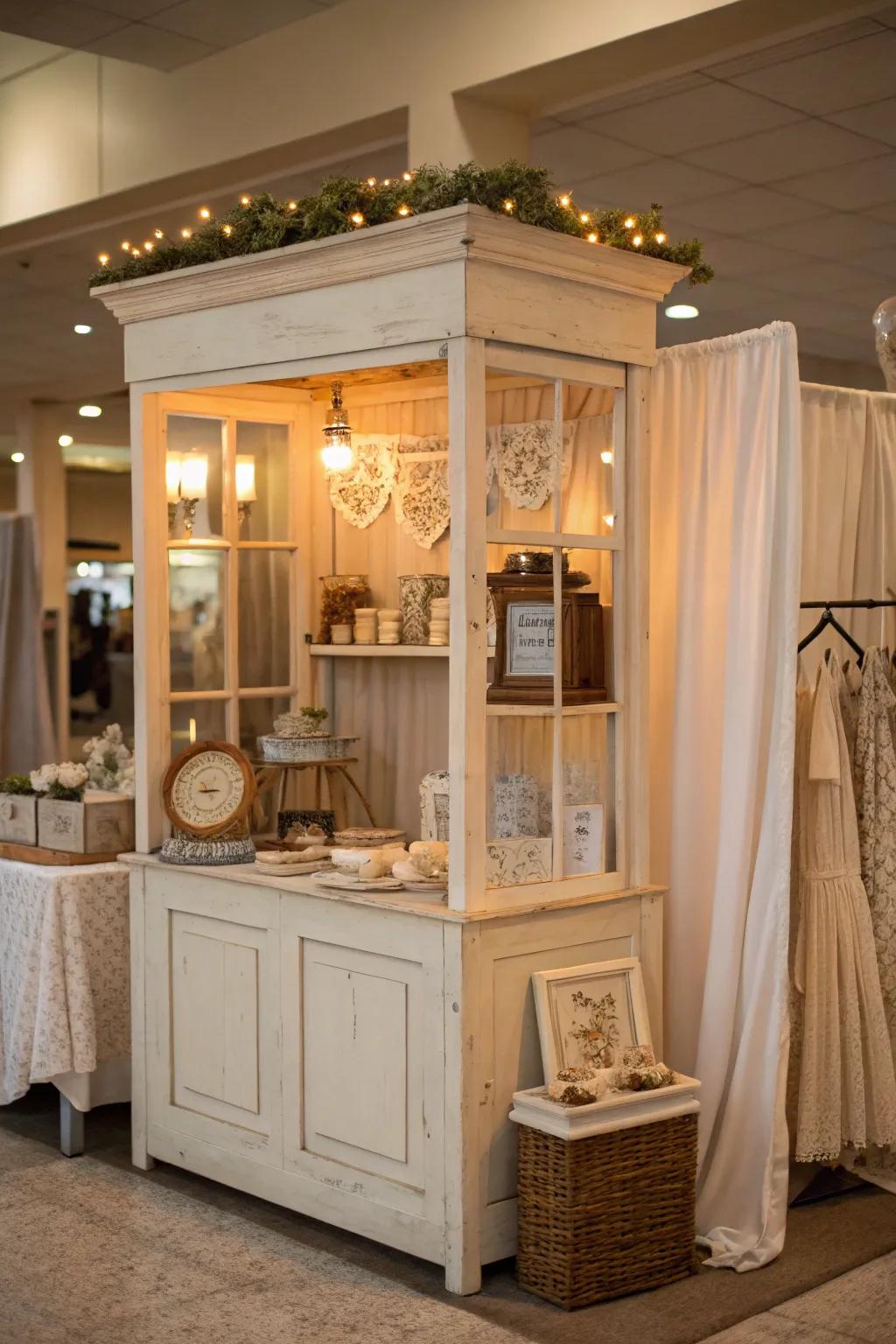 Neutral palette of soft whites and off-whites highlighting antiques