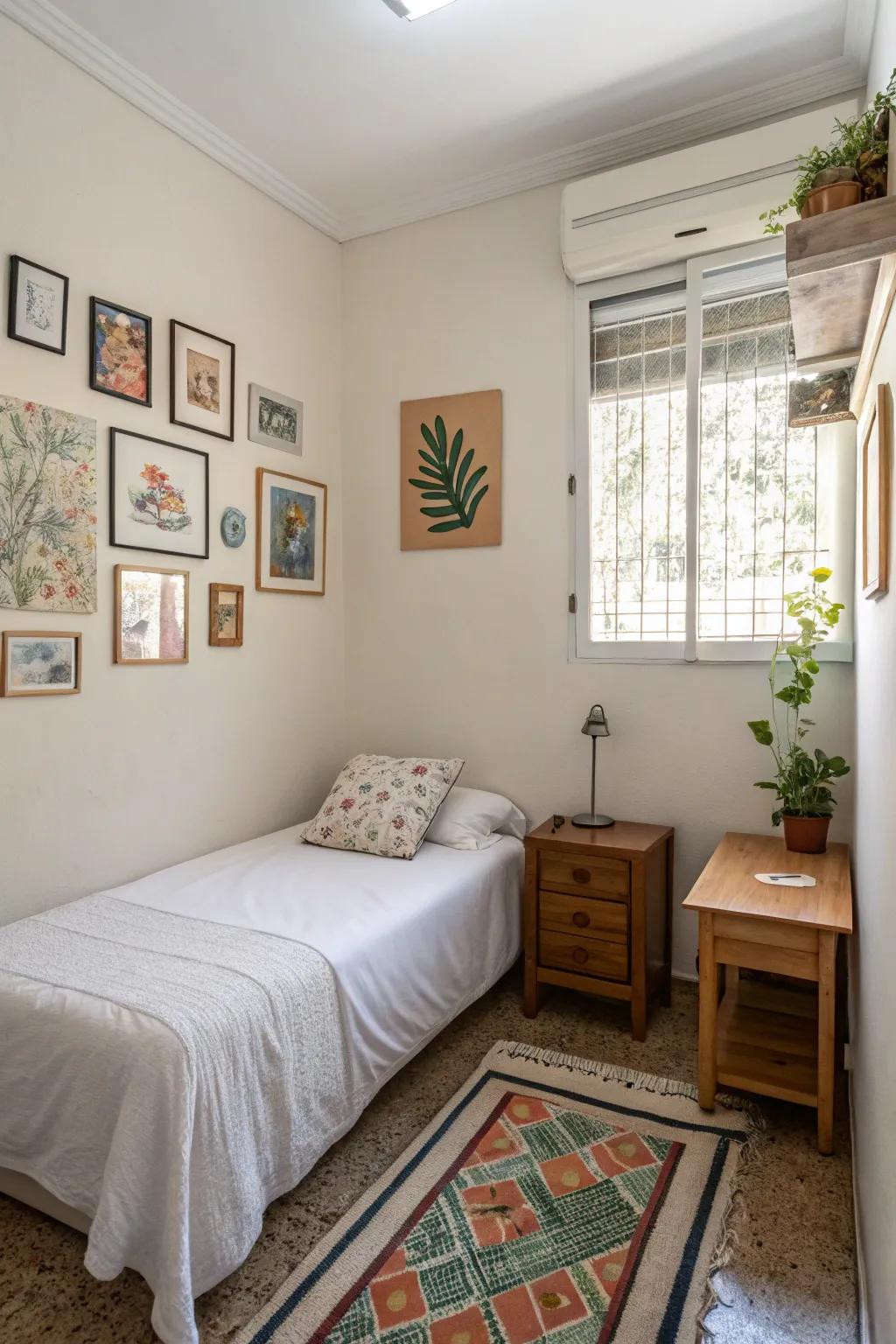 Minimalist decor adds elegance without mess.