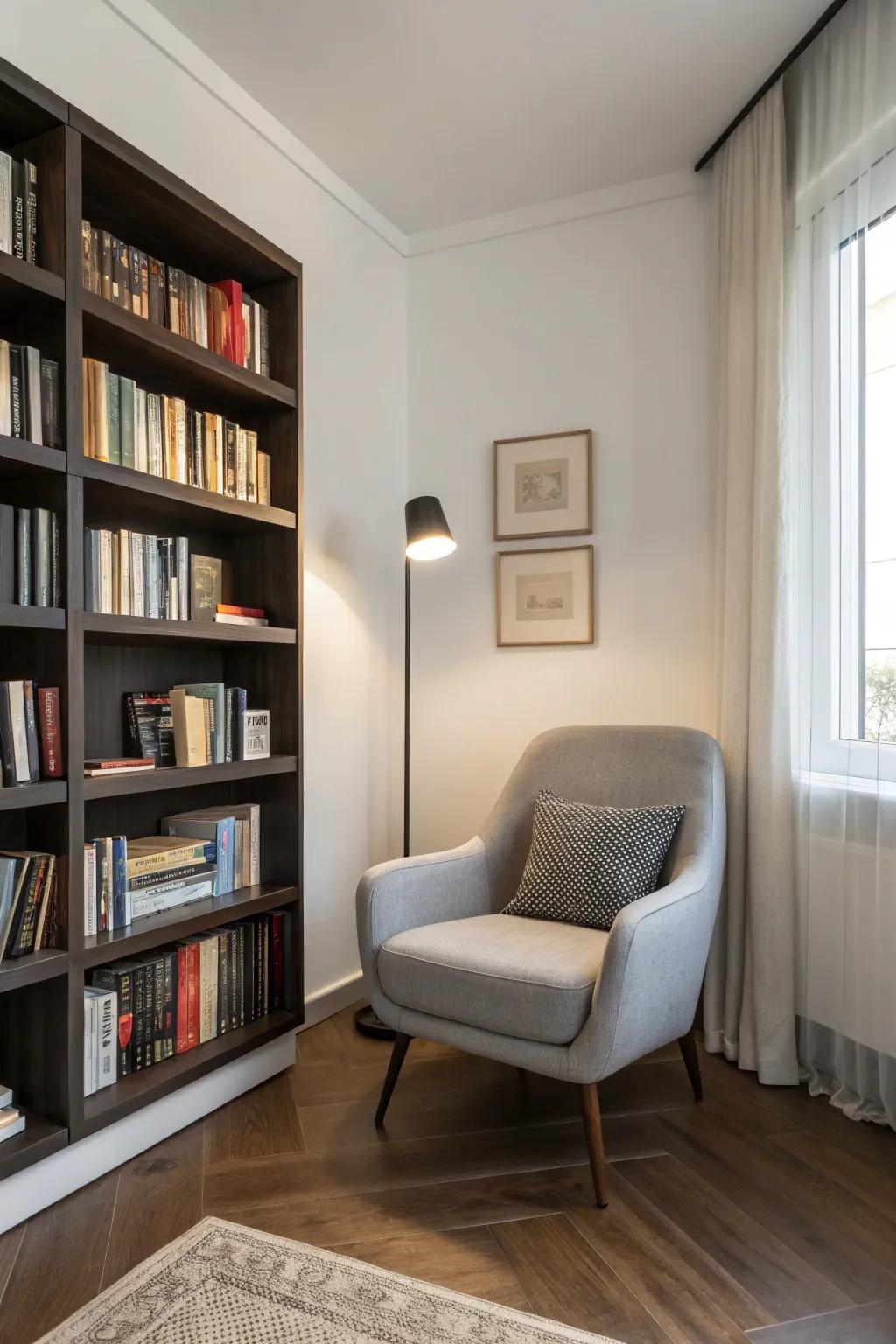 Minimalist design crafts a peaceful and clutter-free space.