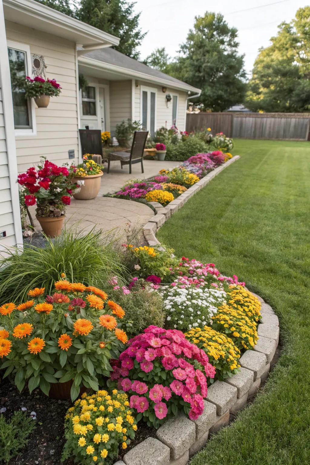 Savor year-round beauty with periodic blooms.