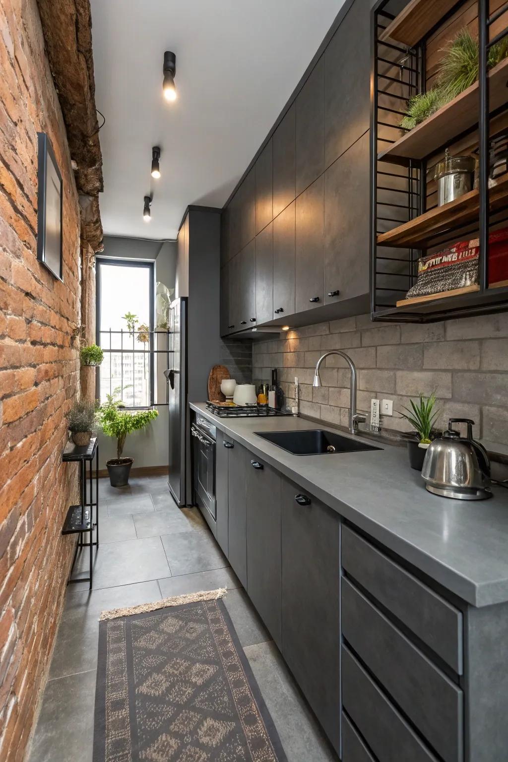 Charcoal gray adds depth and a contemporary twist.