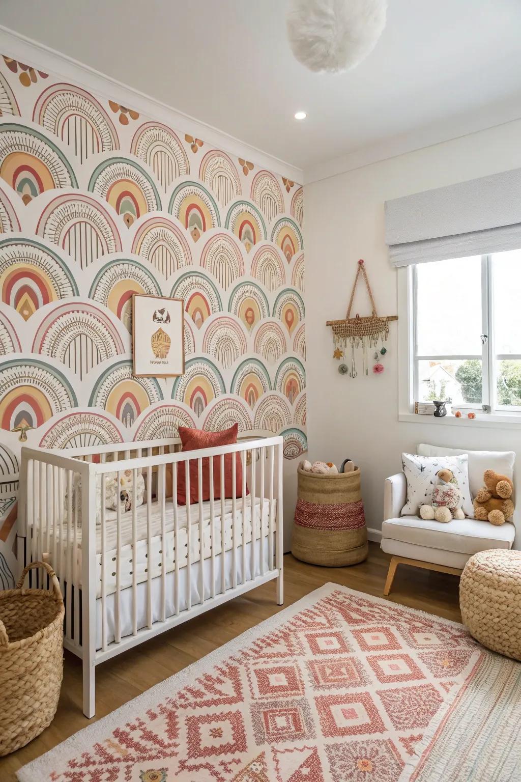 A highlight wall introduces a hint of personality.