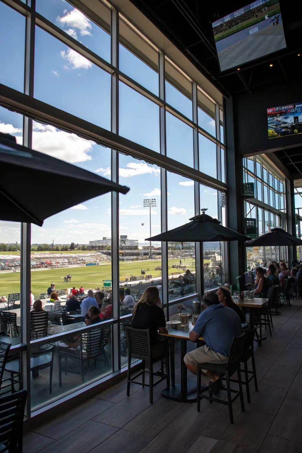 Exterior features bring a refreshing feel to your sports area.