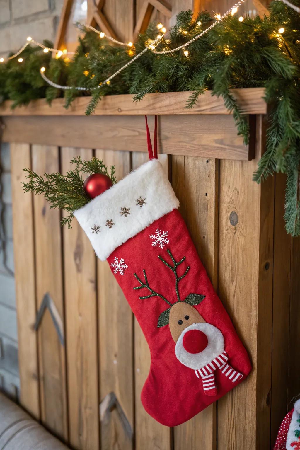 A Rudolph snout injects a playful touch.