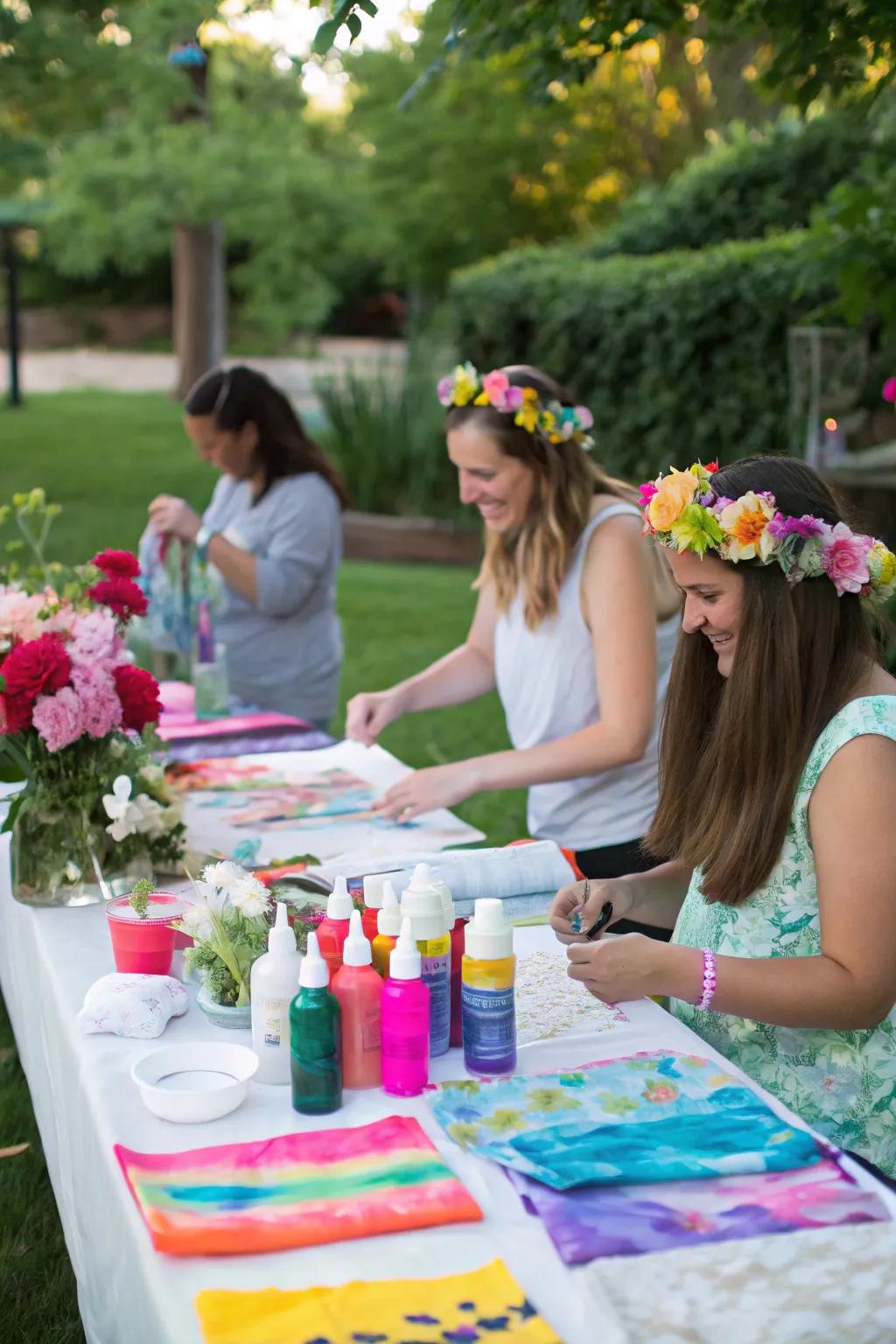 A DIY craft party allows guests to create their own unique keepsakes.