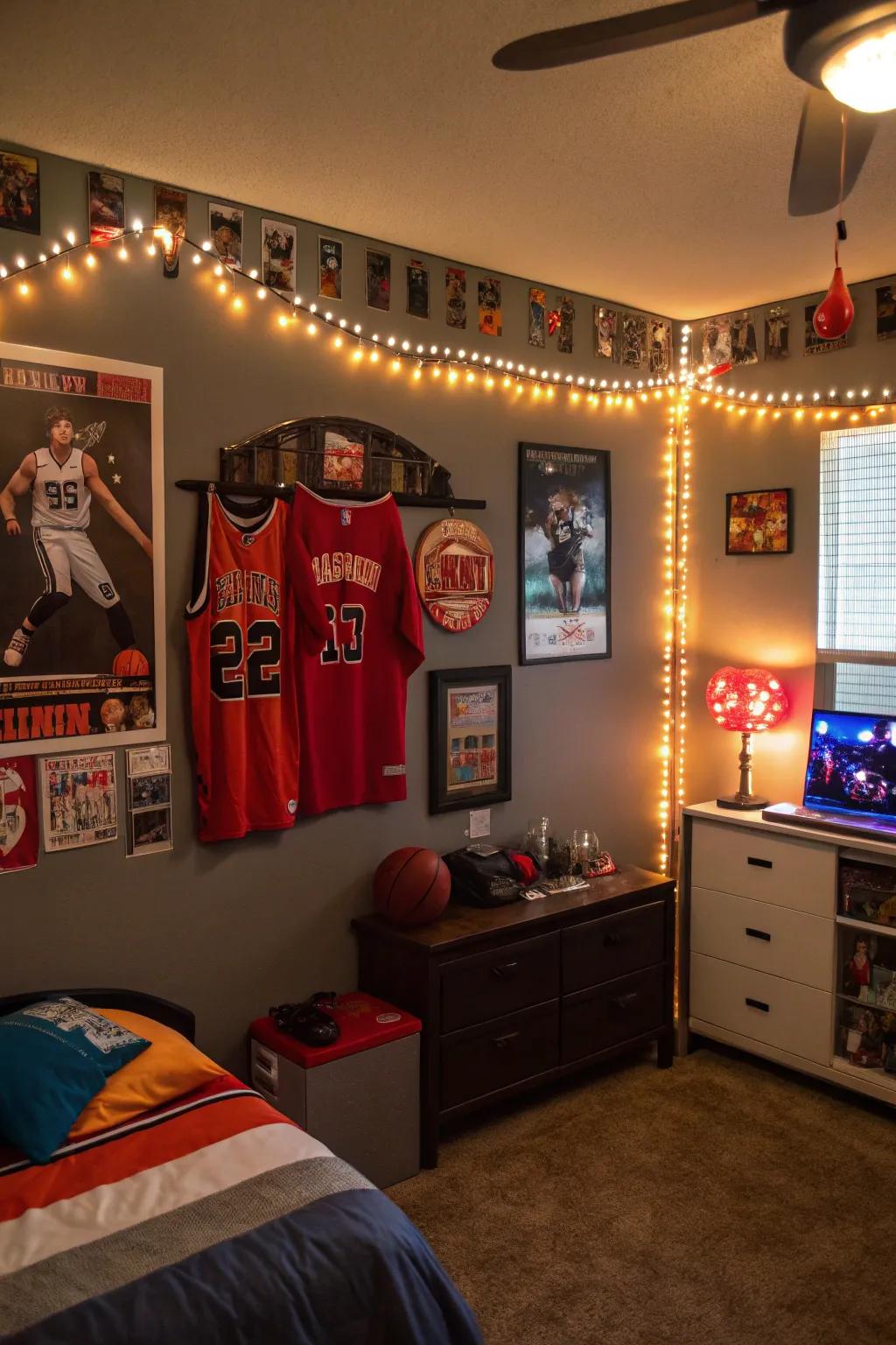 Theme-oriented illumination reflects personal interests beautifully.