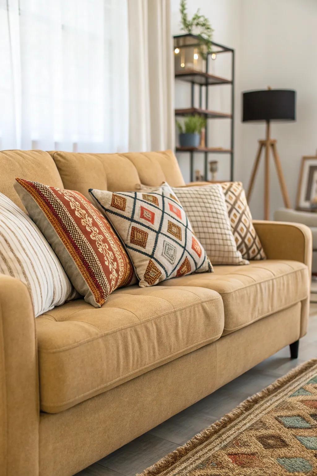 Asymmetry contributes a laid-back and welcoming charm to your area.