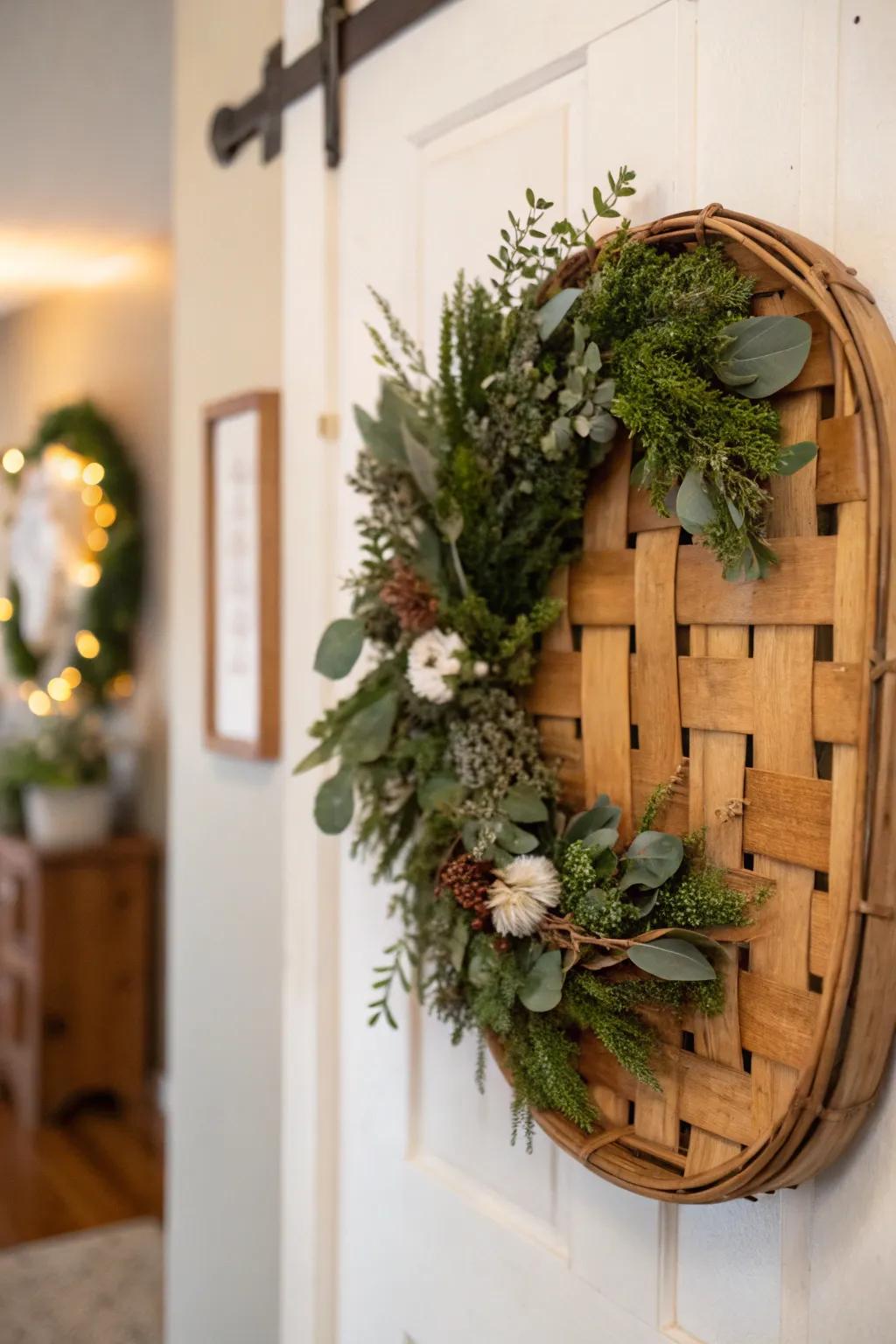 Enhance your wreath with a cargo net backing.