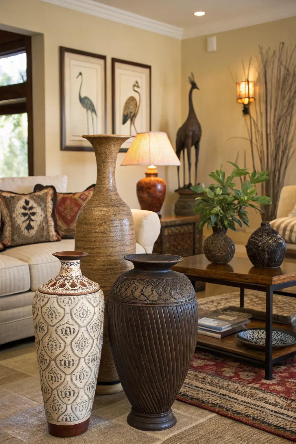 Accent pieces filling the room with personality.