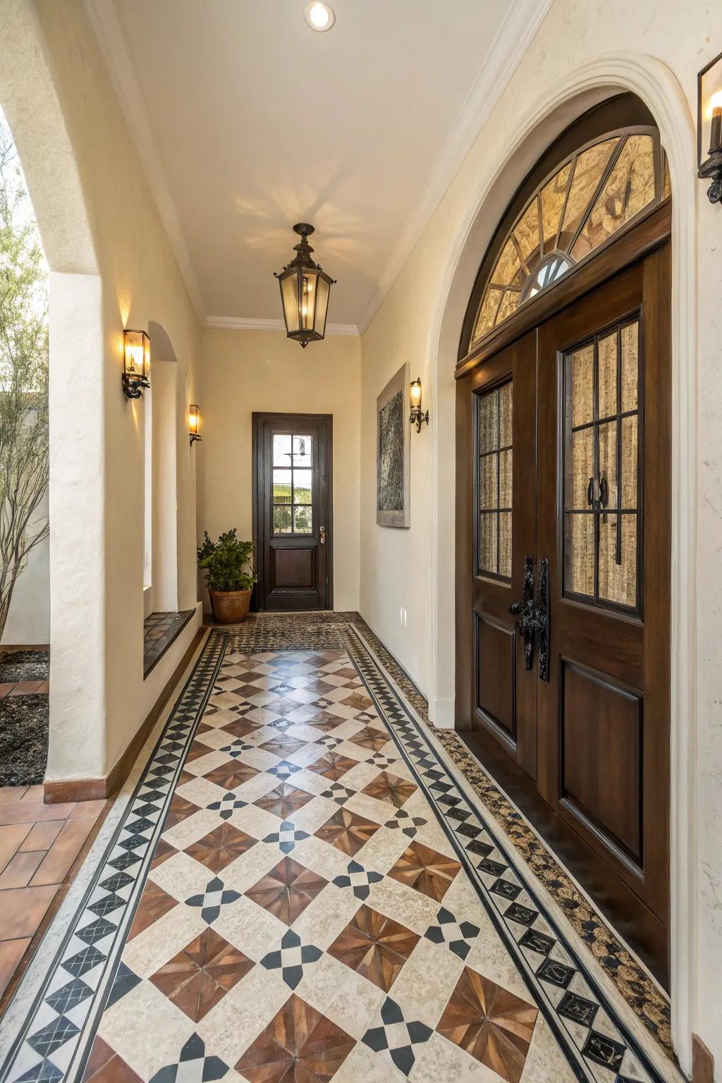 Make a statement using audacious contrasting transitions.