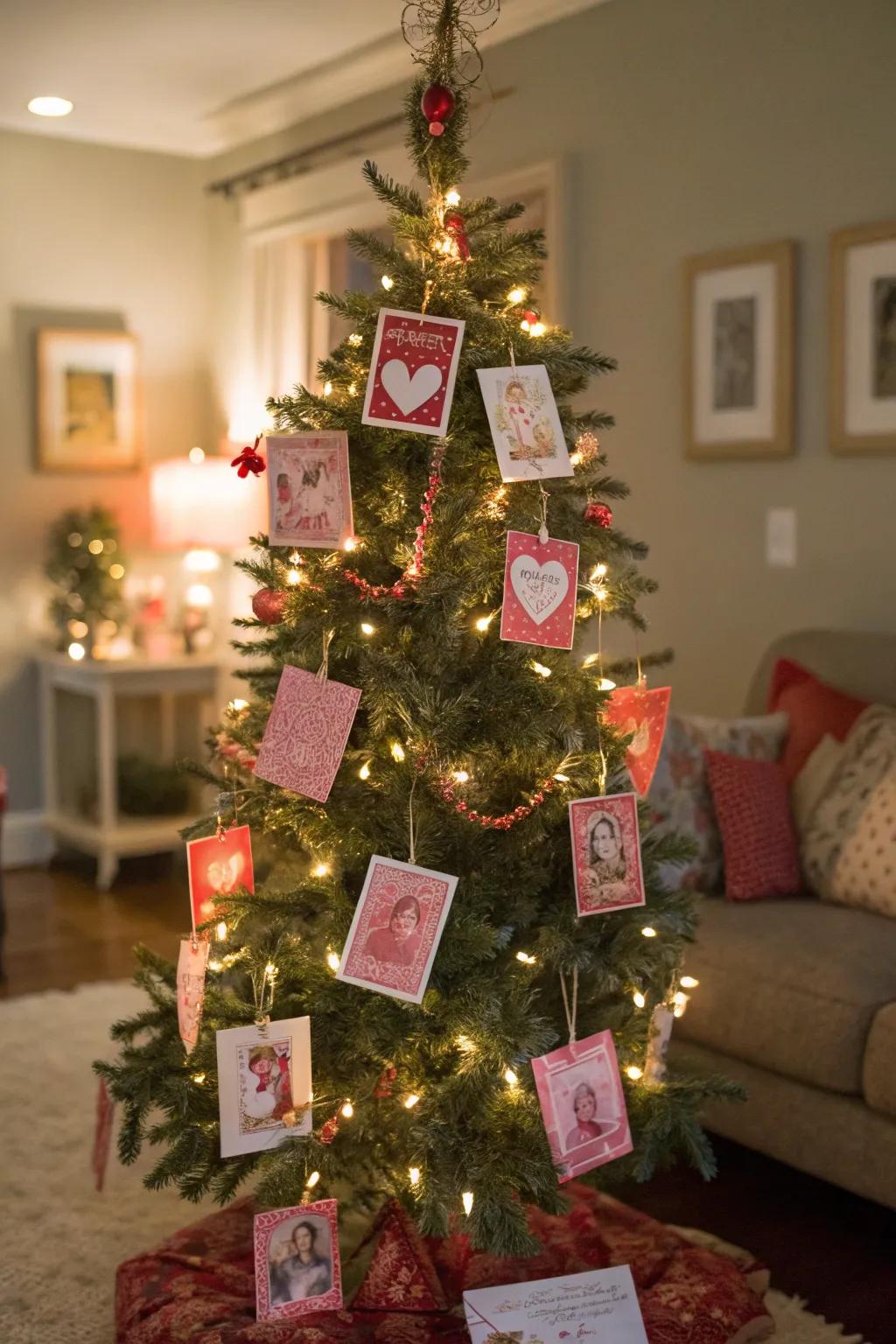 Vintage Valentine's greetings usher nostalgia and charm to your tree.