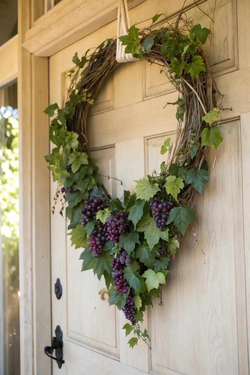 A grapevine affection garland brings an earthy, natural touch to your design.