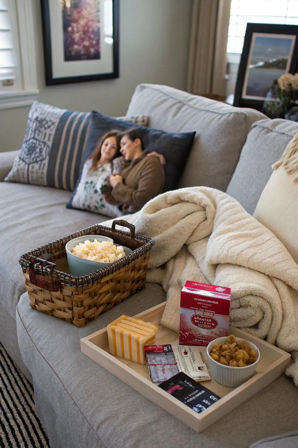 A surprise package for a memorable evening at home