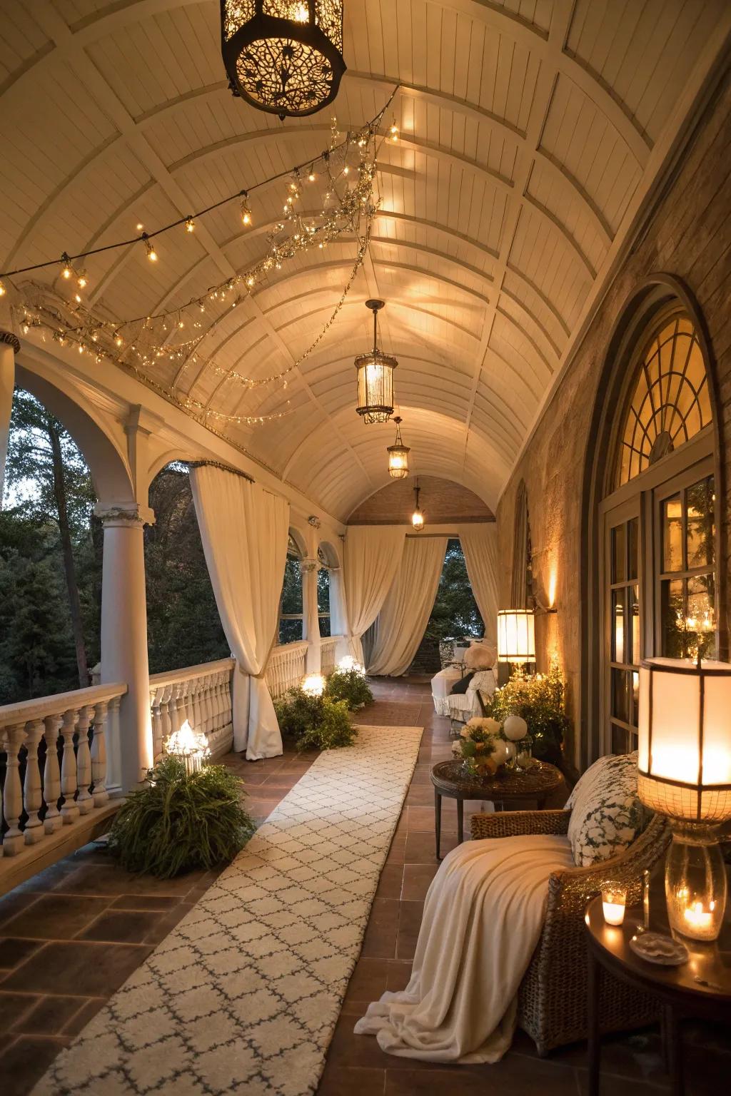 Forge an impression via a barrel vaulted overhead.