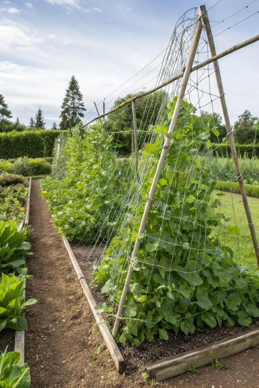Lace trellises are adaptable and budget-friendly.