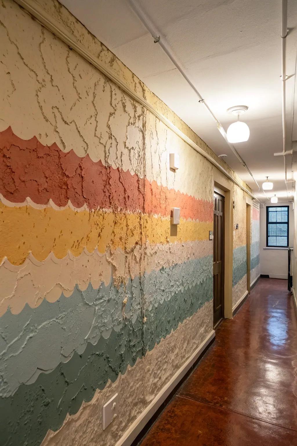 With layered paint designs, add intrigue to your walls.