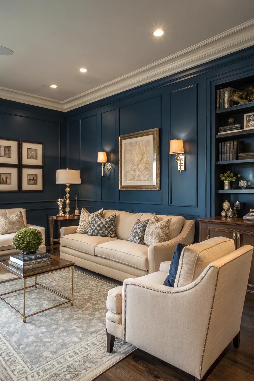 Dramatic tones add sophistication and coziness to your space.