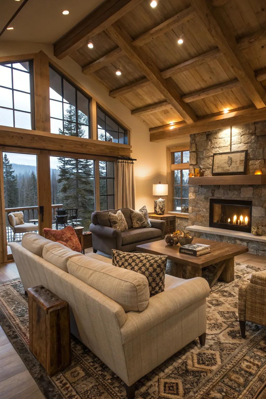 Generously sized seating offers both comfort and style.