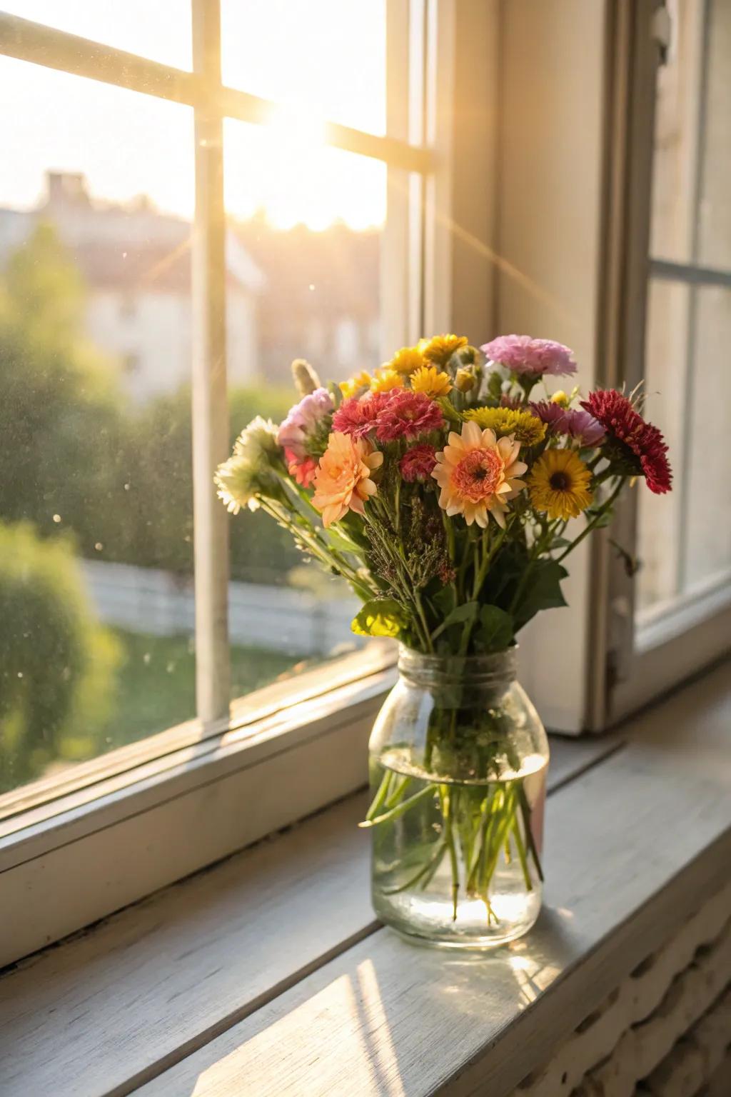 A flower feature to bring a bright burst of color and joy.