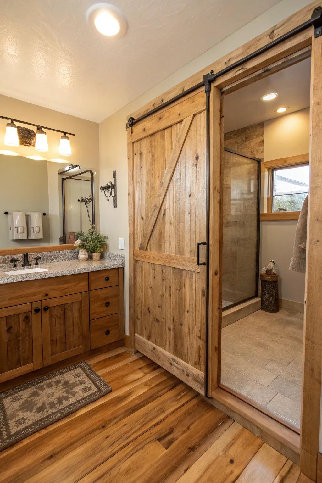 Repurposed wood offers an earthy appeal with an eco-friendly touch.