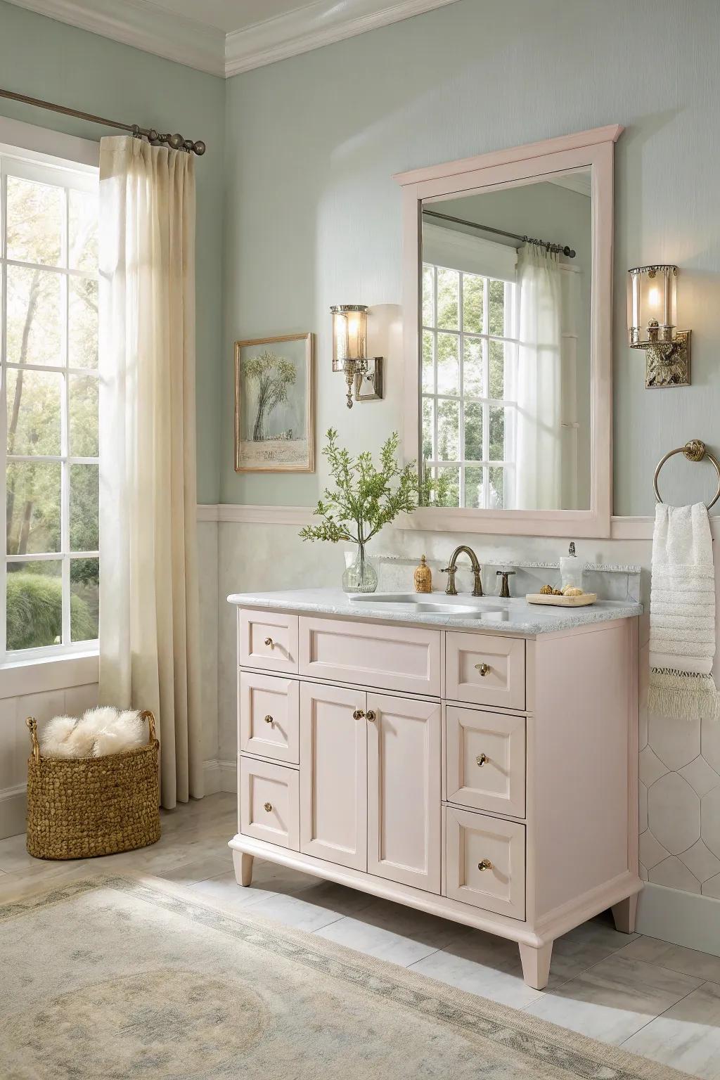 Create a tranquil space with subtle muted tones.