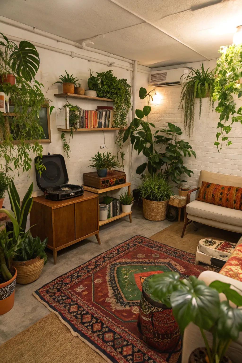 Houseplants append a refreshing touch of nature.