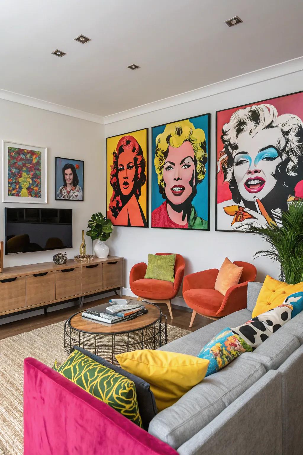 Figurative pop art lends bold and adventurous energy to your walls.