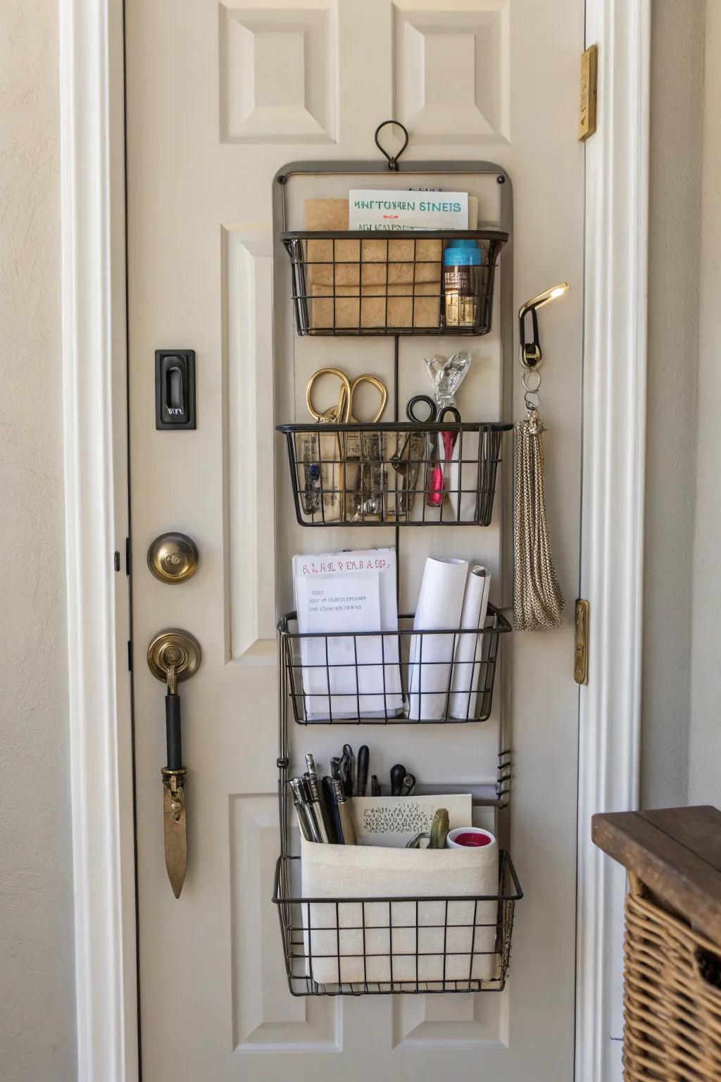Using a wire organizer provides for flexible storage for all.