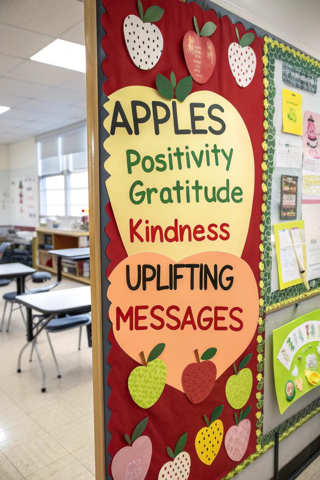 Boost classroom morale with apple-themed affirmations.