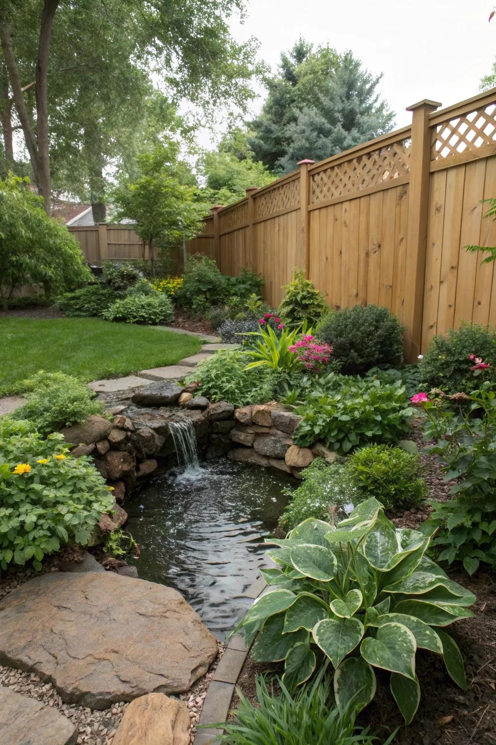 Water displays present a soothing element in your garden.