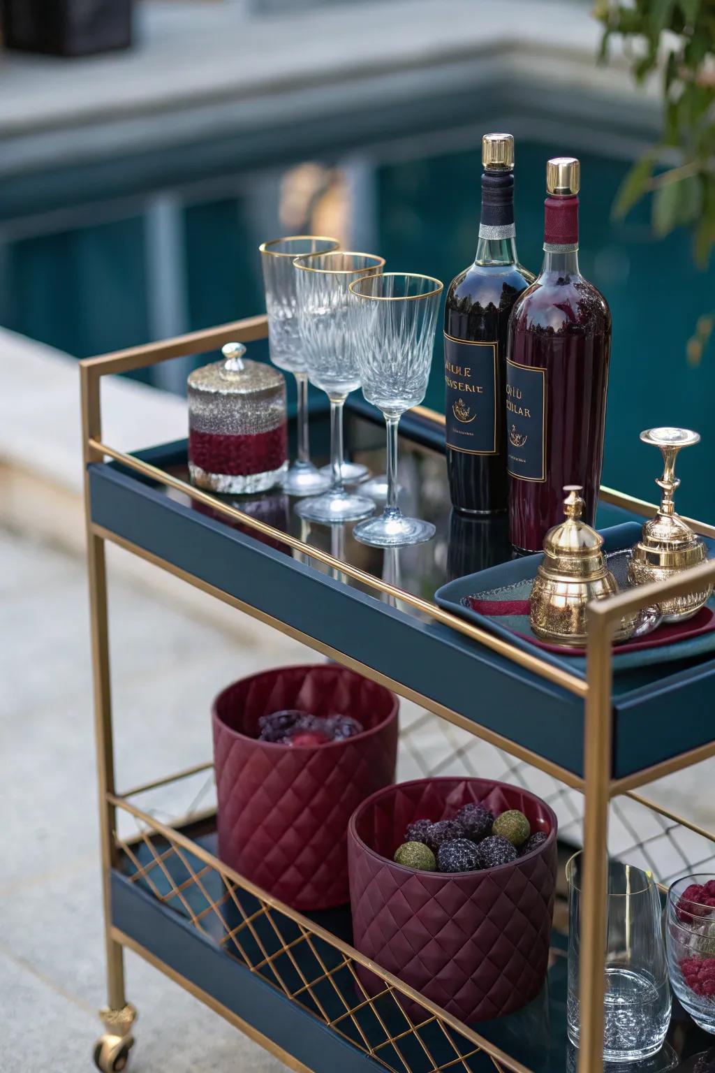 A refined palette produces a luxurious ambiance.