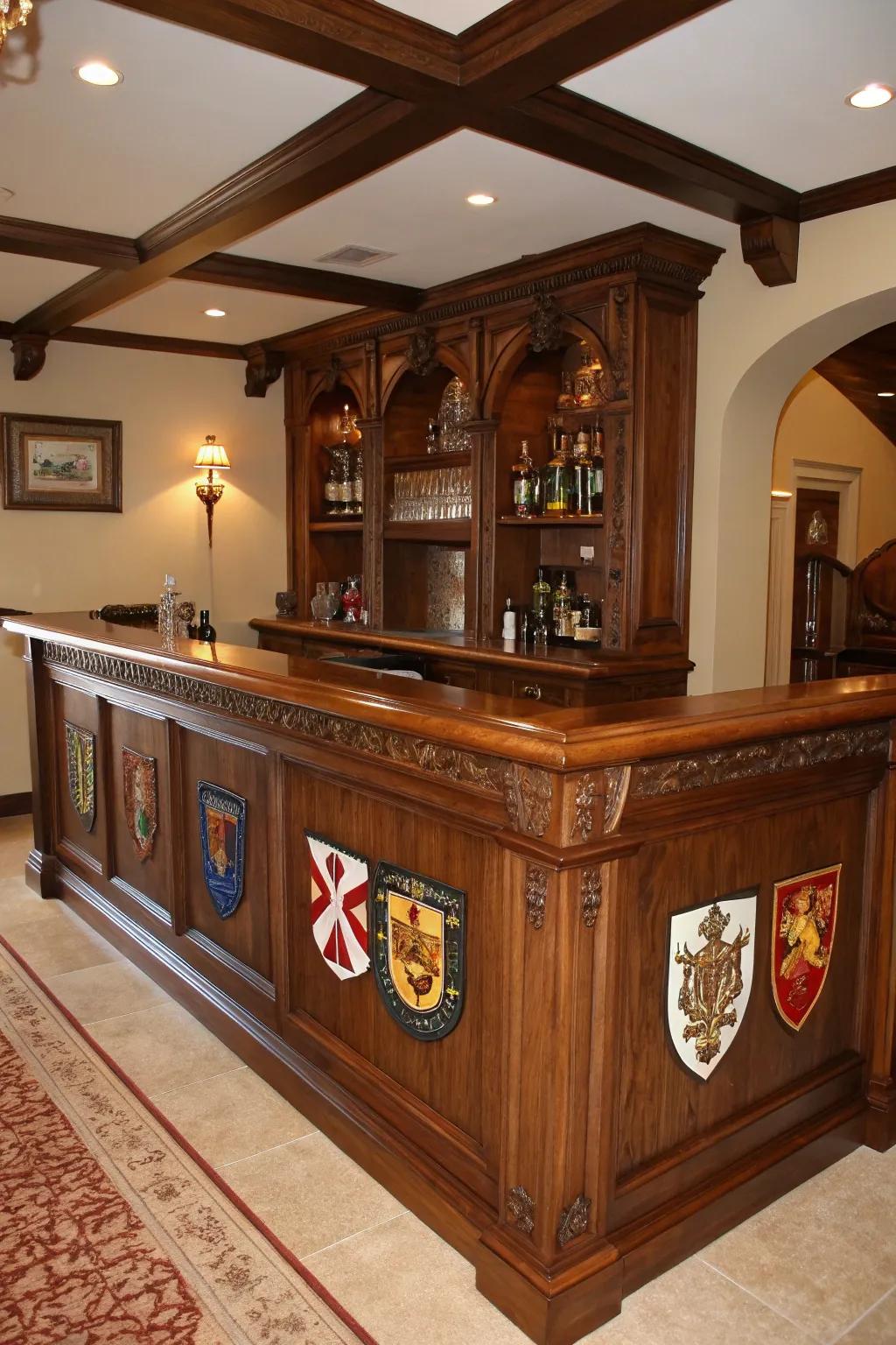 Personalized decorations for a bar with meaning.
