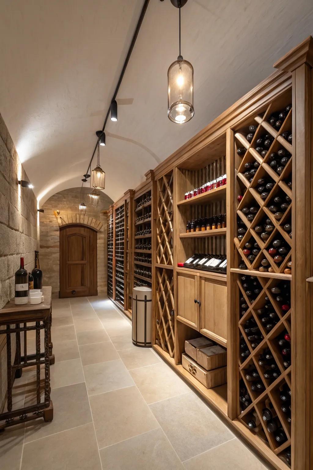 A fancy wine storage for those who appreciate fine wines.