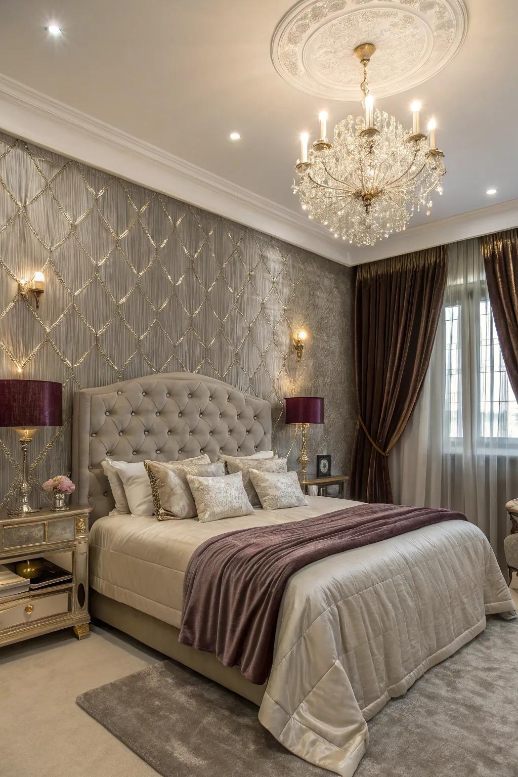 Metal tones add glamour and sophistication.