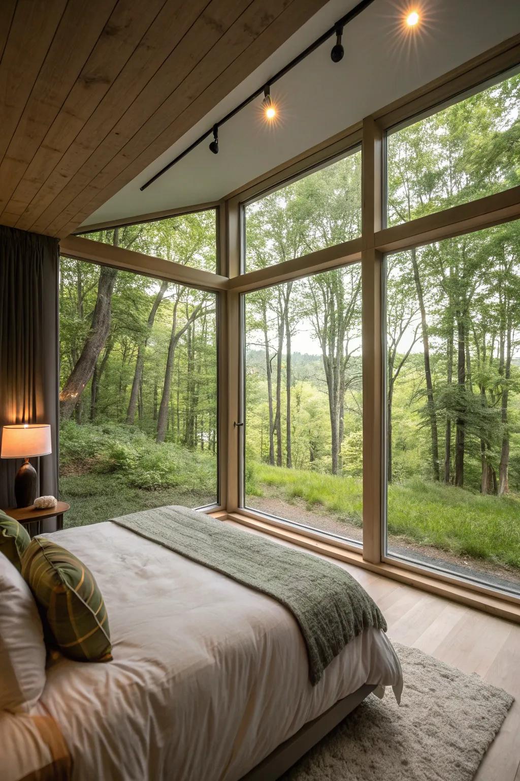 Edges-free windows offer broad views and a flawless layout.