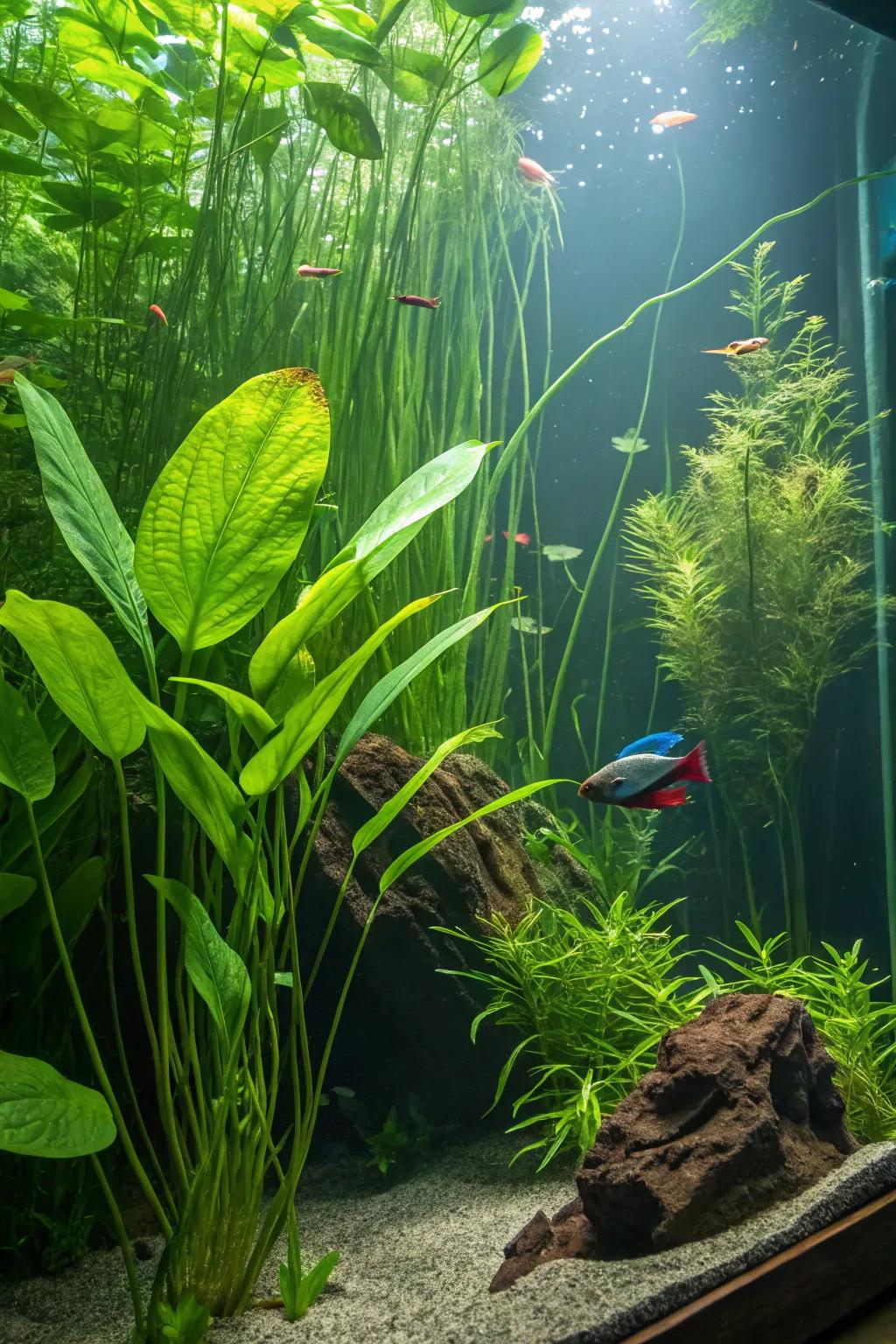 An enchanting aquatic forest for your betta to traverse.