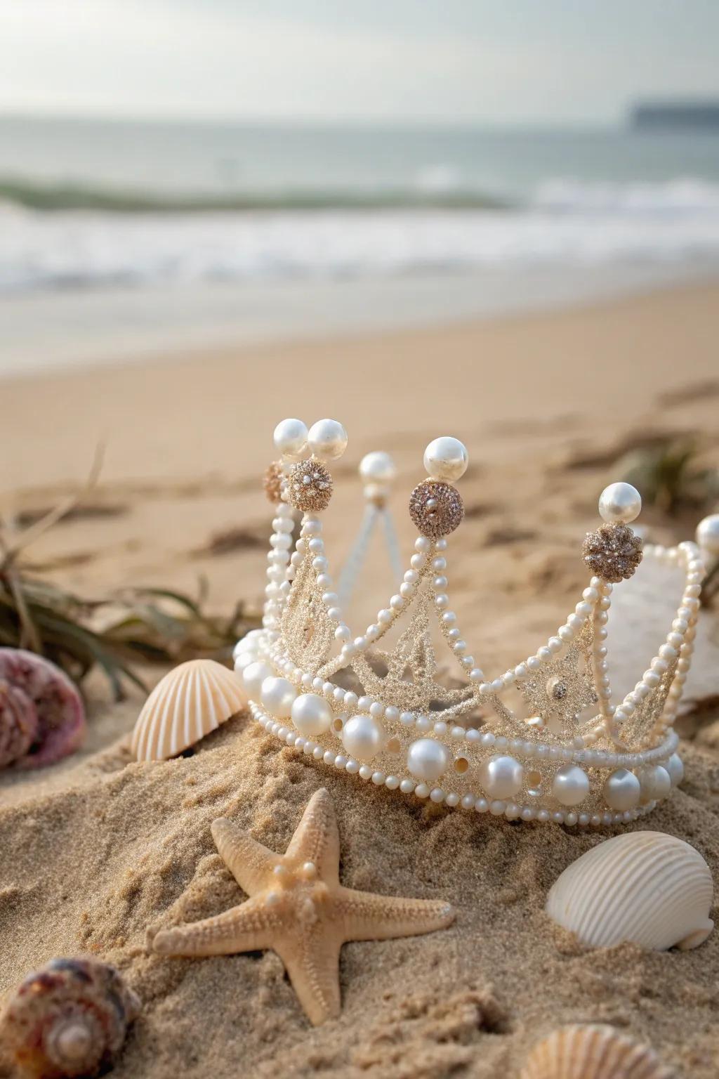 A magical seashell enchantment birthday tiara