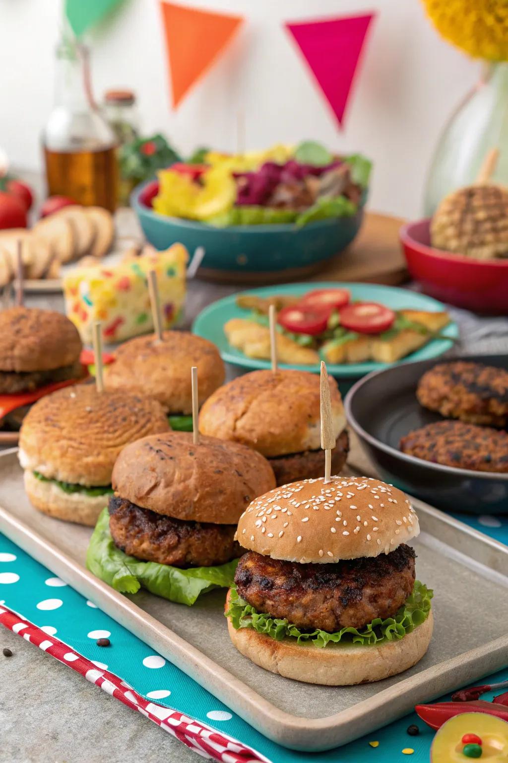 Unique patty choices to fit every guest's taste.