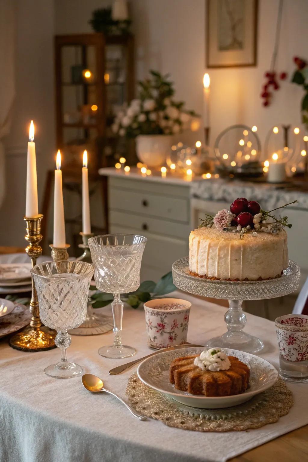 Heritage glassware injects both elegance and nostalgia.