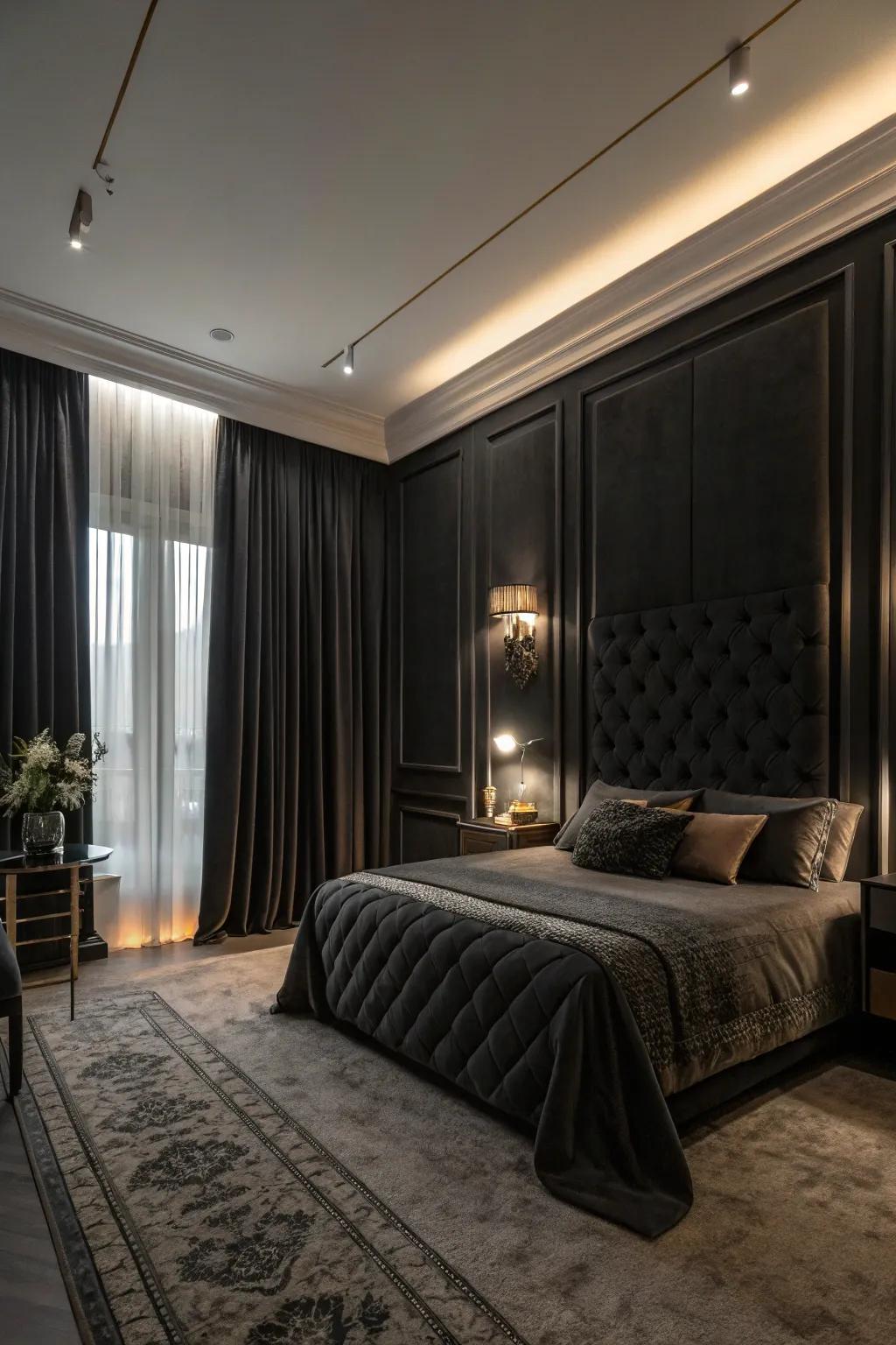 Blackout shades ensure seclusion and sustain a snug sensation.