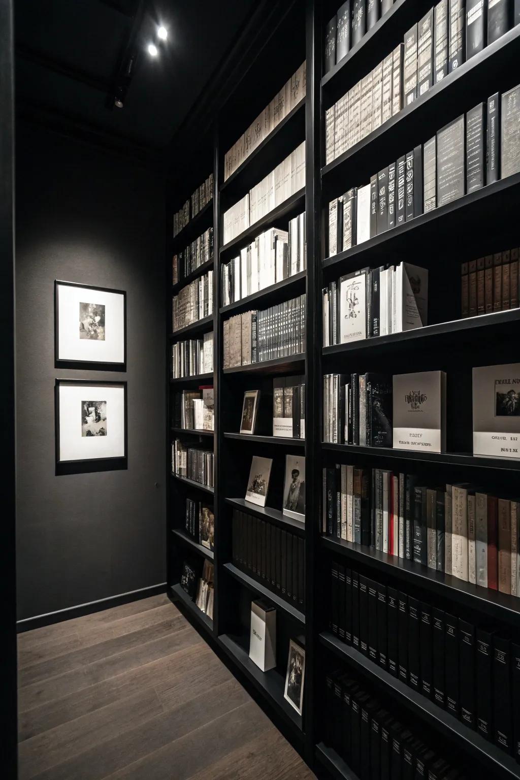 Monochromatic tome coverings generate a stylish and lasting appearance.