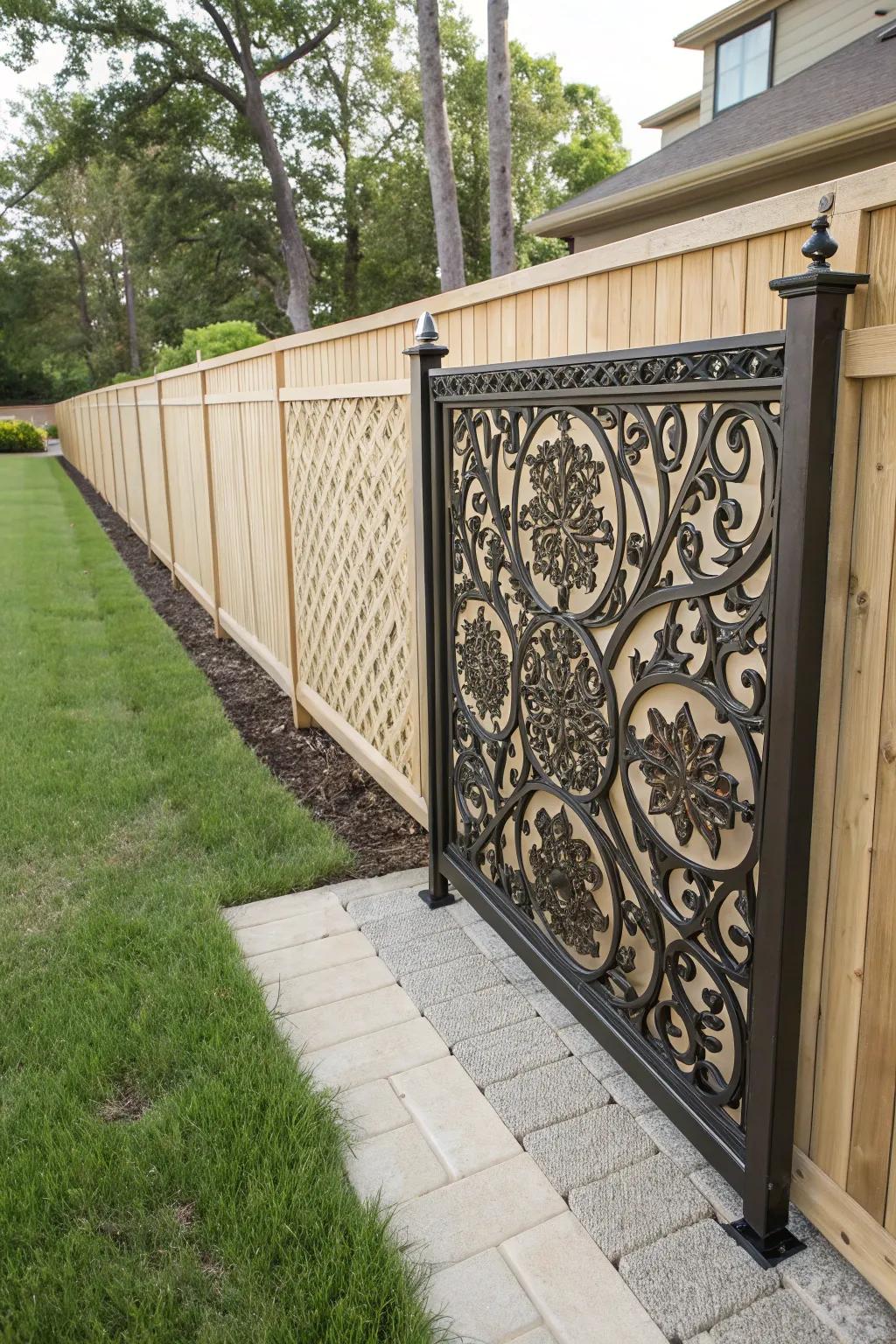 Decorative panels bring character to any fence.